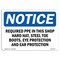 Signmission OSHA, Required PPE In Shop Hard Hat Steel, 24in X 18in Rigid Plastic, 24" W, 18" H, Landscape OS-NS-P-1824-L-18043 - alternate 1